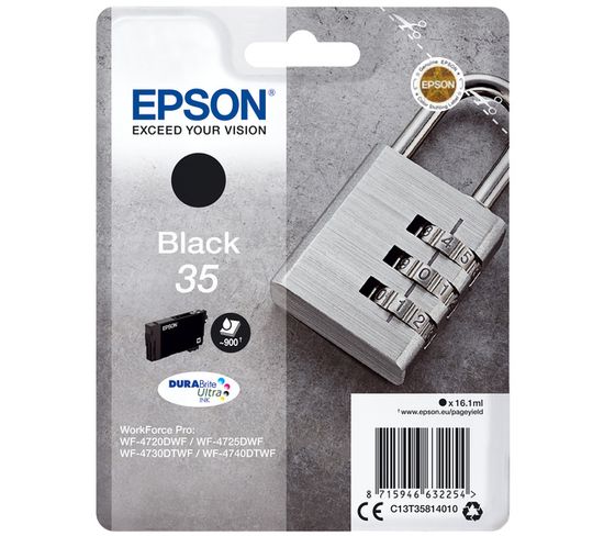 Cartouches D'encre Padlock Singlepack Black 35 Durabrite Ultra Ink