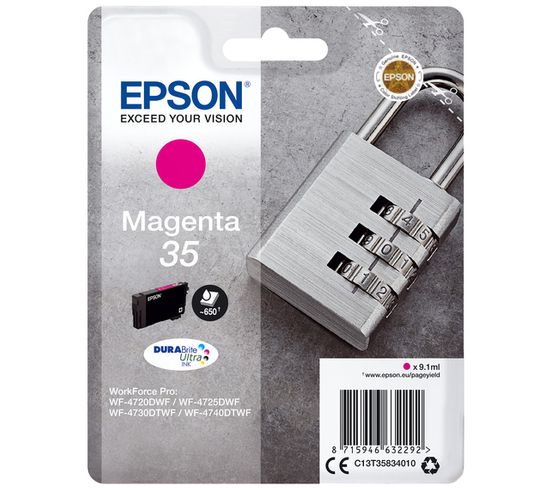 Cartouches D'encre Padlock Singlepack Magenta 35 Durabrite Ultra Ink