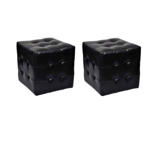 Tabourets Cube Noir