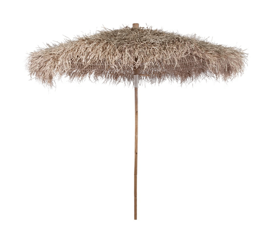 Parasol En Bambou Avec Toit En Feuilles De Bananier - 200x260 Cm - Naturel