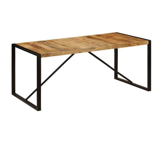 Table De Salle À Manger Bois De Manguier Brut 180 Cm