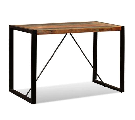 Table De Salle À Manger Bois De Récupération Massif 120 Cm