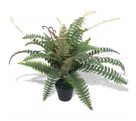 Plante Artificielle Avec Pot Fougère 60 Cm Vert