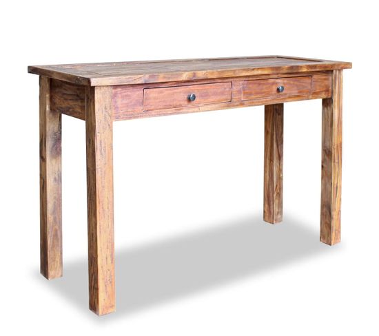 Table Console Bois De Récupération Massif 123 X 42 X 75 Cm