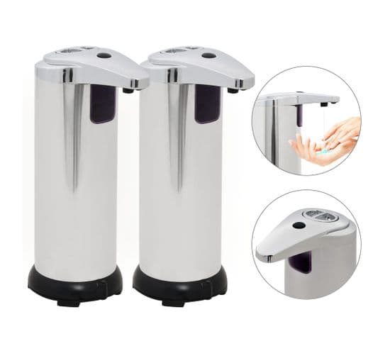 Distributeur Automatique De Savon 2 PCs Capteur Ir 600 Ml