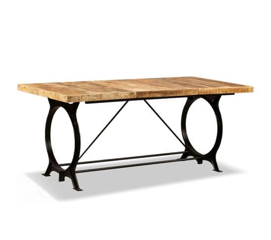 Table De Salle À Manger Bois De Manguier Brut 180 Cm