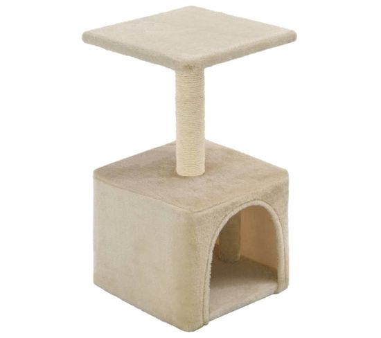 Arbre À Chat Avec Griffoirs En Sisal 55 Cm Beige