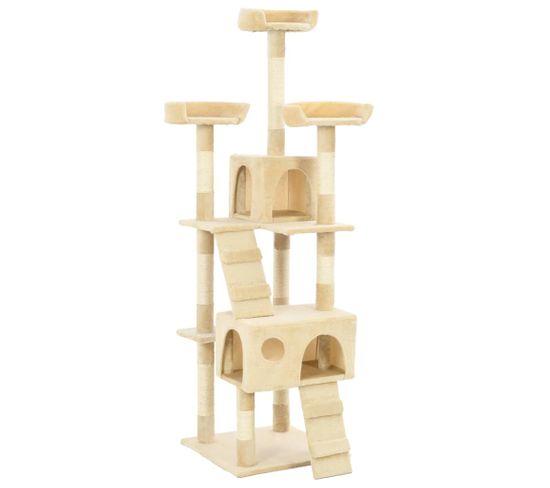 Arbre à Chat Avec Griffoirs En Sisal 170 Cm Beige