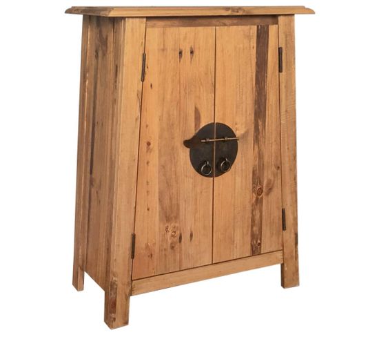 Armoire Latérale De Salle De Bain Pin Massif 59x32x80 Cm