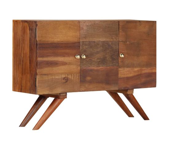 Buffet Bois Recyclé Massif 110 X 30 X 75 Cm Marron