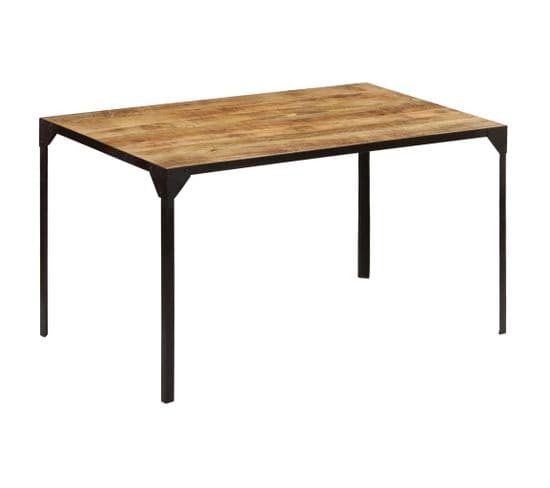 Table De Salle À Manger 140x80x76 Cm Bois De Manguier Massif