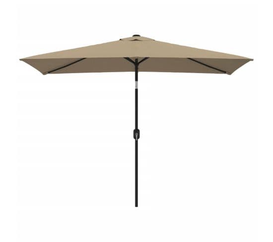 Parasol Avec Mât En Métal 300 X 200 Cm Taupe