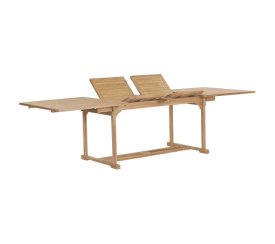 Table Extensible De Jardin 180-280x100x75 Cm Teck Massif