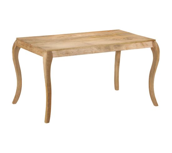 Table De Salle À Manger 135x75x76 Cm Bois De Manguier Massif