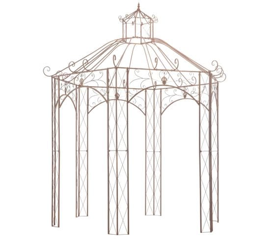 Pavillon De Jardin Marron Antique 3 M Fer