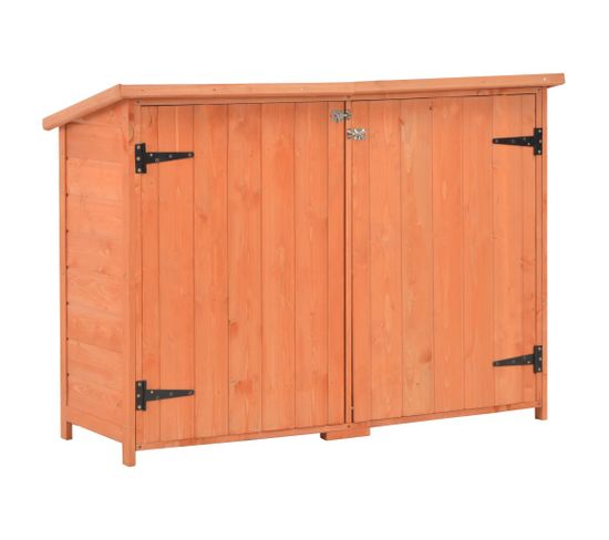 Abri De Stockage De Jardin 128x42x91 Cm Bois