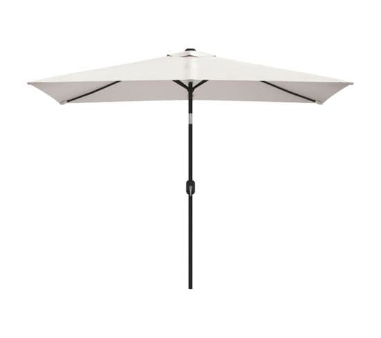 Parasol 200 X 300 Cm Blanc Sable Rectangulaire