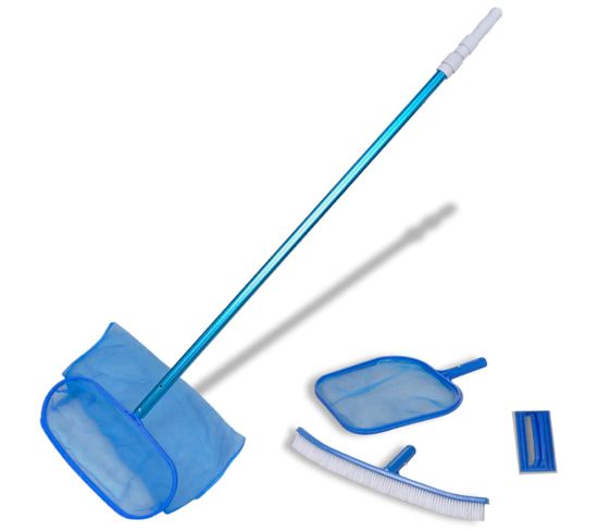 Kit Entretien Piscine Avec Manche Téléscopique Et Brosse