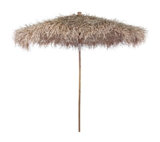 Parasol En Bambou Avec Toit En Feuille De Bananier 270 Cm