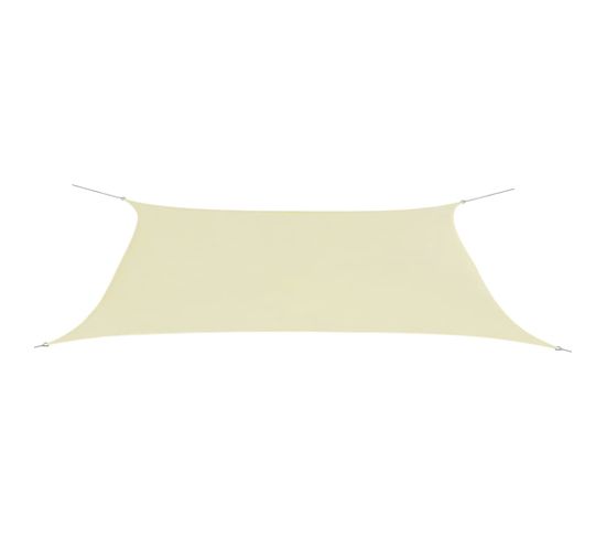 Voile D'ombrage Tissu Oxford Rectangulaire 4x6 M Crème