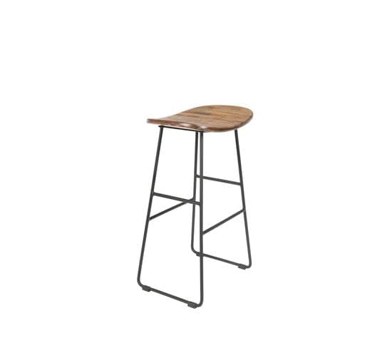 Tabouret De Comptoir En Bois Marron