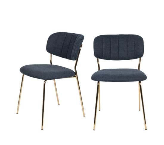 Lot De 2 Chaises Pieds Dorés