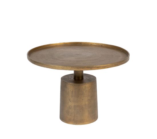 Mason - Table Basse Ronde En Métal Ø60cm - Couleur - Or