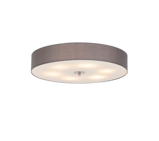 Plafonnier Country Gris 70 Cm - Tambour