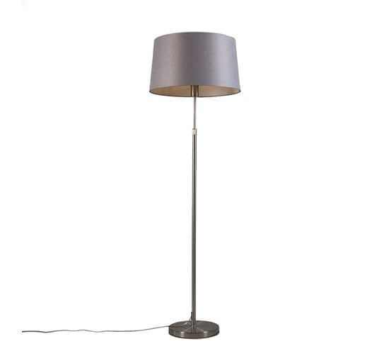 Lampadaire Acier Avec Abat-jour Gris 45 Cm Réglable - Parte