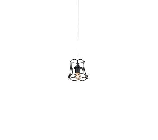 Lampe Suspendue Rétro Noire 15 Cm - Granny Frame