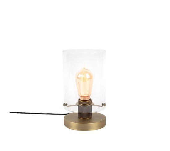 Lampe De Table Scandinave Bronze Avec Verre - Dôme