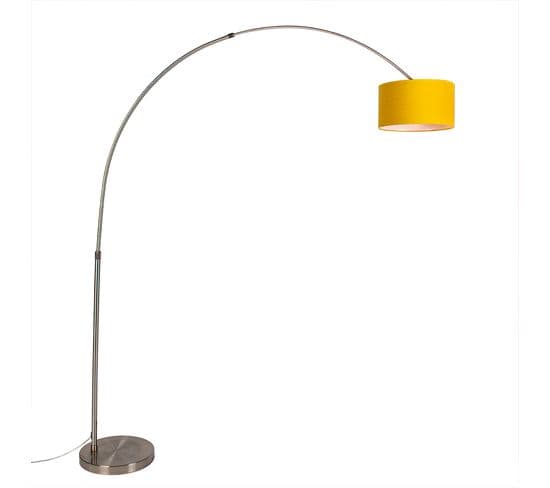 Lampe à Arc En Acier Avec Abat-jour Jaune 35/35/20 - Xxl