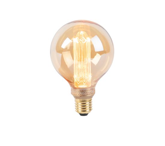 Lampe à LED G95 E27 5w 1800k Ambre à 3 Niveaux, Dimmable