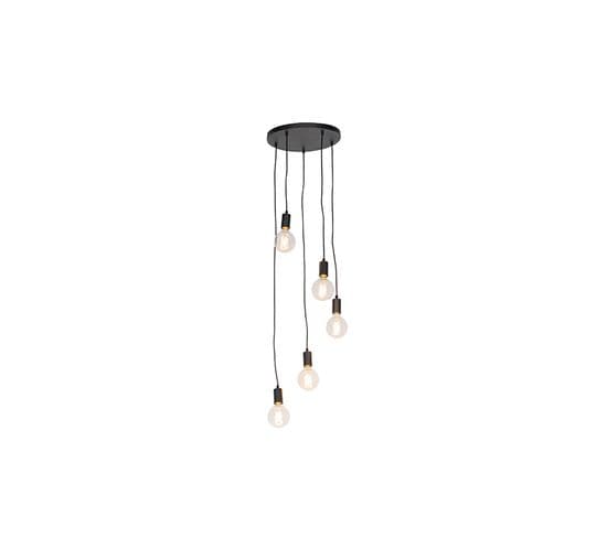 Suspension Moderne Noire 35 Cm 5 Lumières - Facil