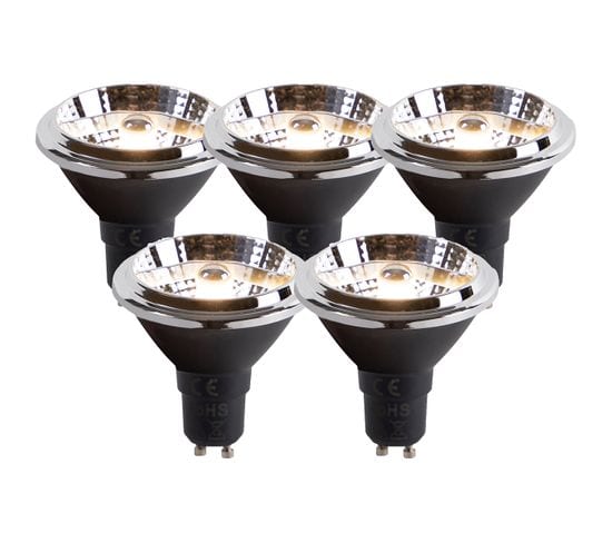 Ensemble De 5 Lampes à LED Ar70 Gu10 6w 2000k-3000k Dim à Chaud