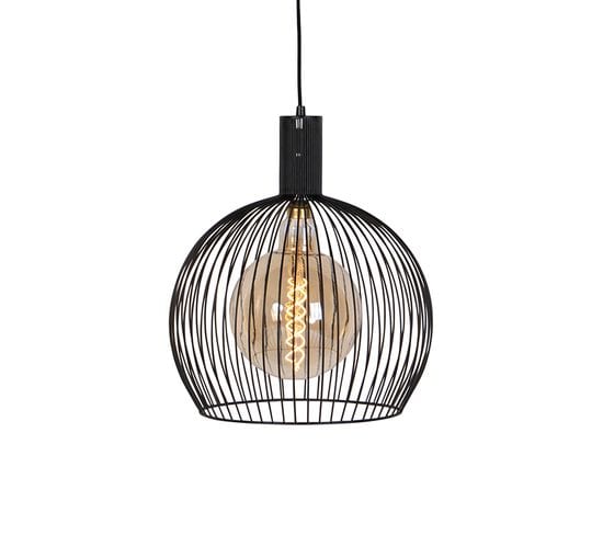 Lampe à Suspension Design Noire 40 Cm - Wire Dos