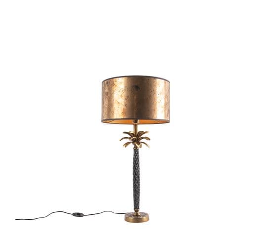 Lampe à Poser Art Déco Bronze Avec Abat-jour Bronze 35 Cm - Areka