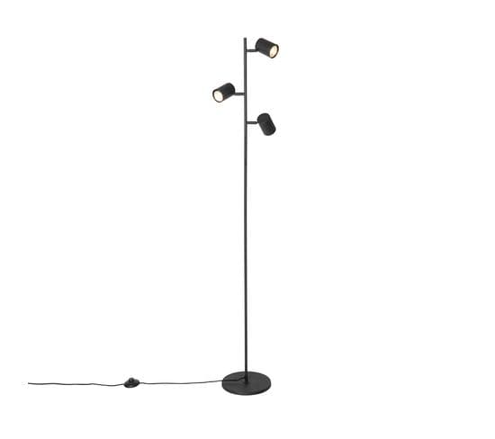 Lampadaire Moderne Noir 3 Lumières - Jeana