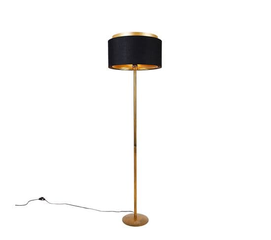 Lampadaire Moderne Or Avec Abat-jour Noir Avec Or - Simplo