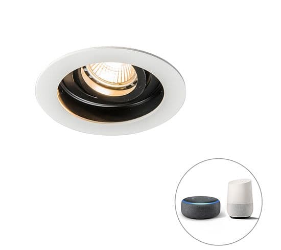 Spot Encastrable Intelligent Blanc Avec Acier Avec Wifi Gu10 - Rondoo