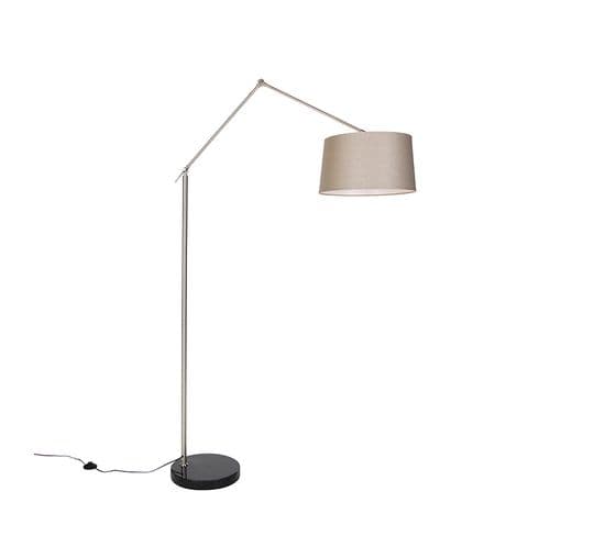 Lampadaire Moderne En Acier Avec Abat-jour Taupe 45 Cm - Editeur