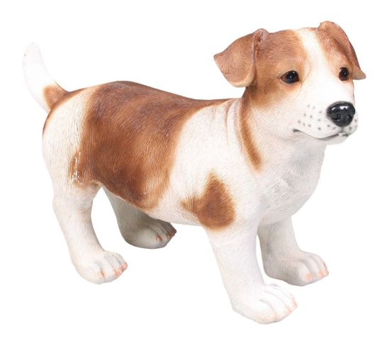 Chien Jack Russel En Résine 39 X 18 X 26 Cm Brun