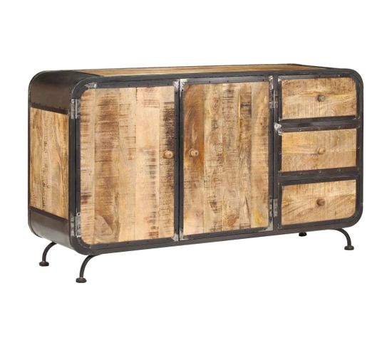 Buffet 140 X 40 X 80 Cm Bois De Manguier Massif