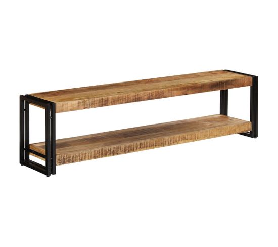 Meuble TV 150 X 30 X 40 Cm Bois Massif De Manguier