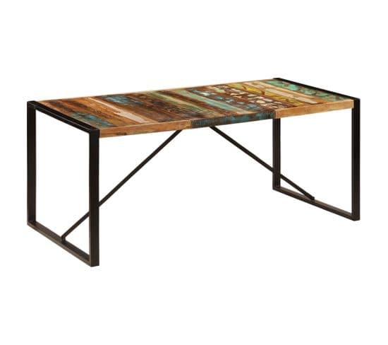 Table De Salle À Manger 180x90x75 Cm Bois De Récupération