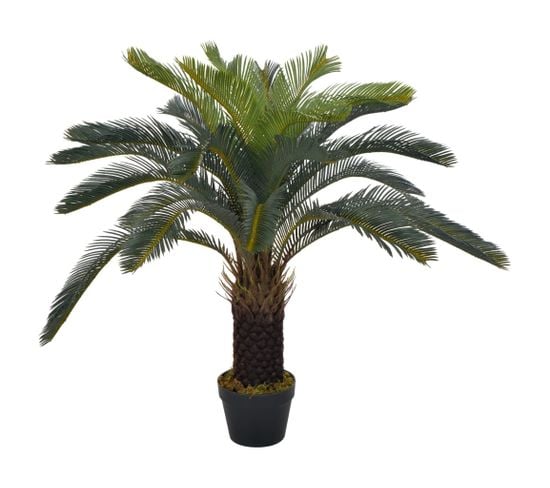 Plante Artificielle Avec Pot Palmier Cycas Vert 90 Cm