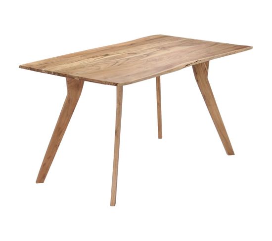 Table De Salle À Manger 140x80x76 Cm Bois D'acacia Massif