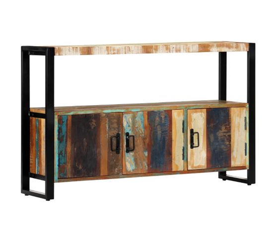 Buffet 120x30x75 Cm Bois De Récupération Solide