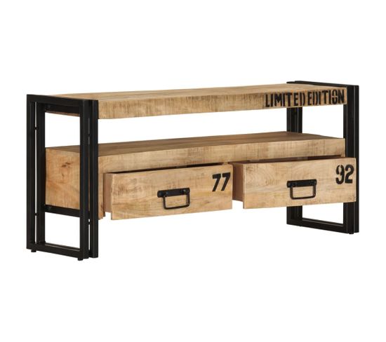 Meuble TV 100x30x45 Cm Bois De Manguier Massif