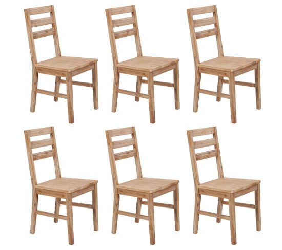 Chaises À Manger Lot De 6 Bois D'acacia Massif